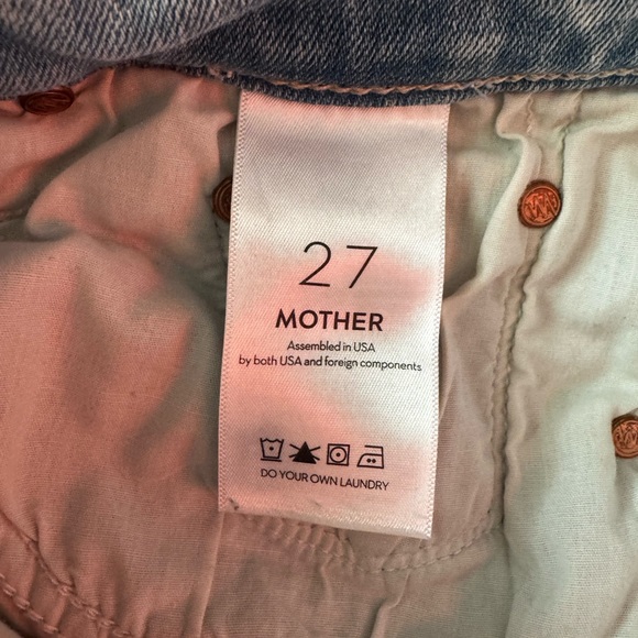 Mother Jeans Women's Light Blue Denim The Weekender Fray High Rise Size 27 EUC - Picture 6 of 9